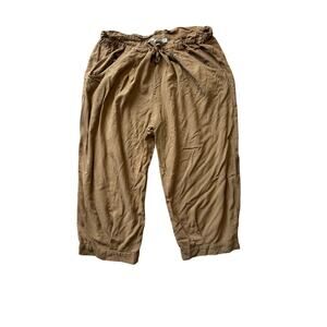 VINTAGE JAMS WORLD Bloomer Capri/Cropped khaki/tan pants, size women's Large
